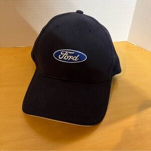 FORD Men’s Hat License Rotunda Cap One Size Cotton Navy Blue